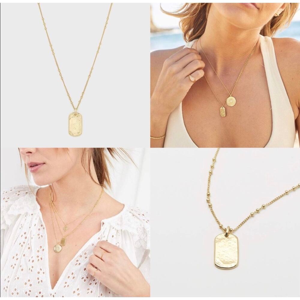 Gorjana Griffin Gold Dog Tag necklace